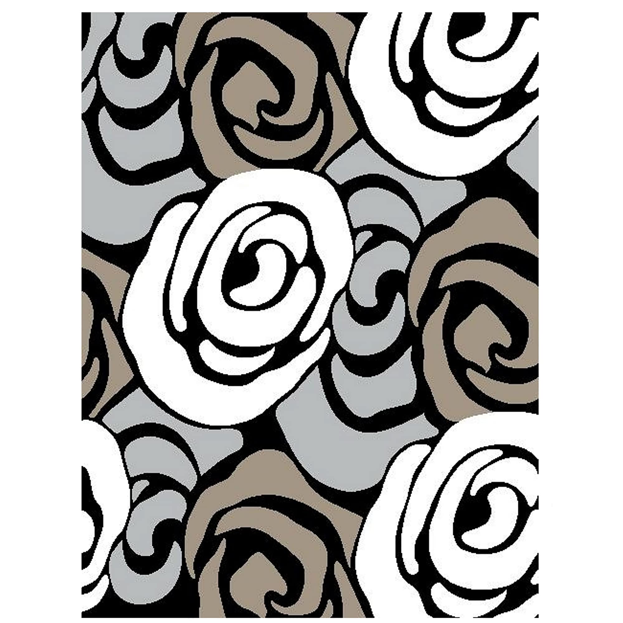 Oresteluchetta Bathroom rug/bedside mat GREY FLOWERS 60x110