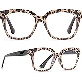 DIFF Ava Reading Glasses | Blue Light Blocking Oversized Readers | Designer Tortoise Frames