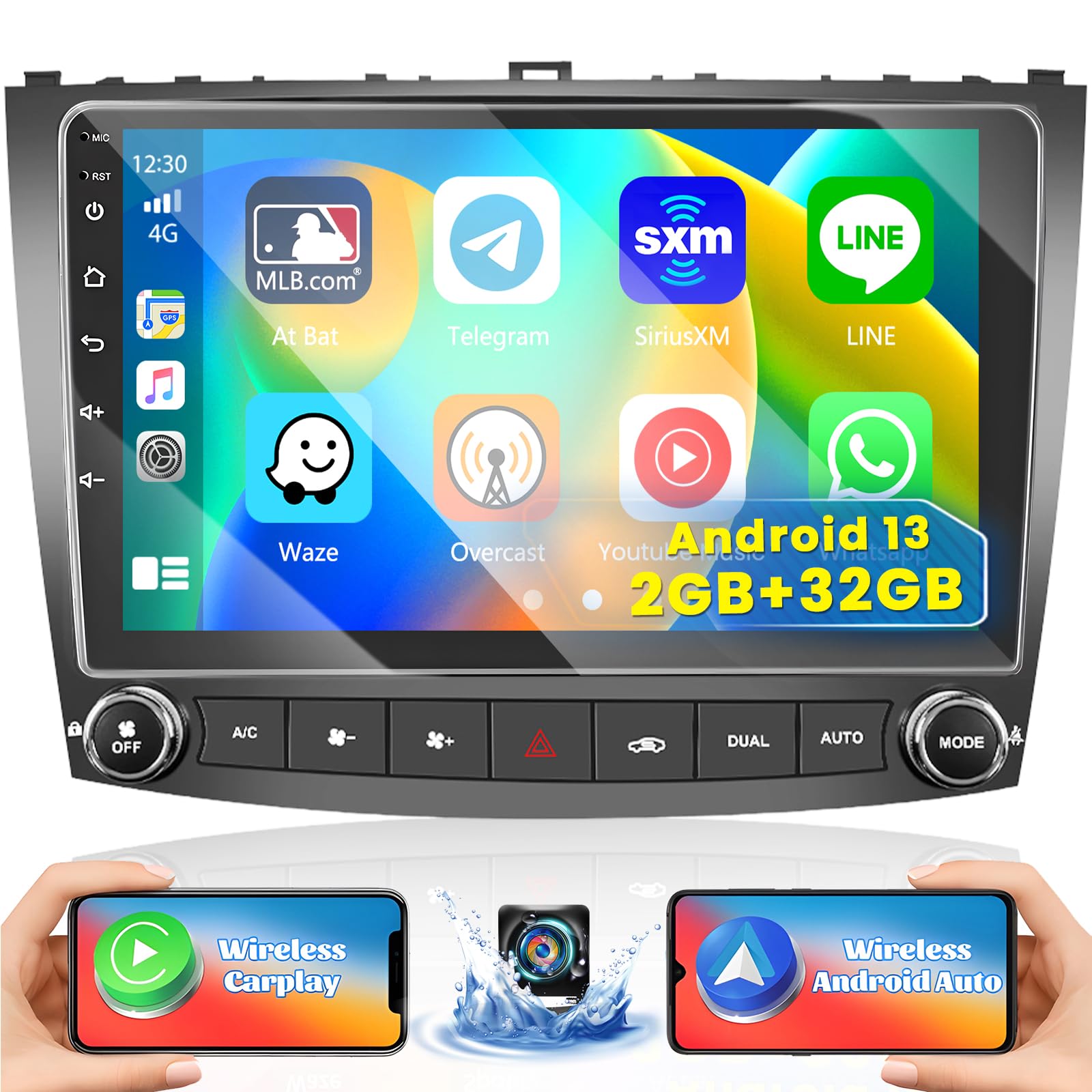Photo 1 of Fuluku for Lexus IS250 IS300 IS200 IS220 IS350 2005-2012 Android 13 Radio with Wireless Carplay Android Auto, 10.1'' Touch Screen Car Stereo GPS/WiFi/EQ DSP FM RDS/Bluetooth/SWC/Backup Camera