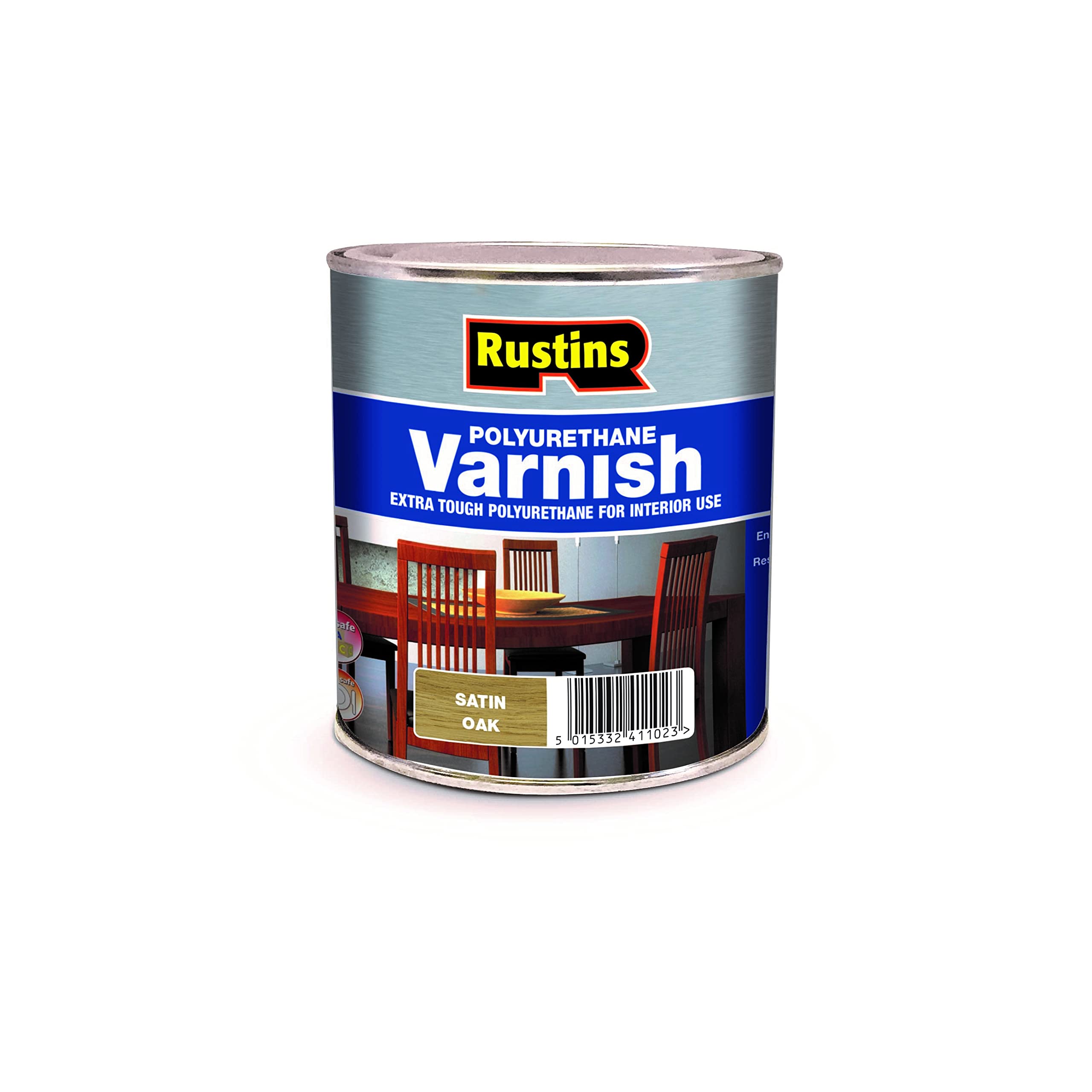 Rustins Polyurethane Varnish Oak Satin 250ml