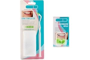 GumPick Gum Stimulator with Rubber Tip Refills - Premium Aluminum Designed Gum & Teeth Massager Stimulator - Effectively Remo