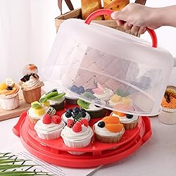 VGOODALL Cake Carrier with Lid and Handle, 12x6