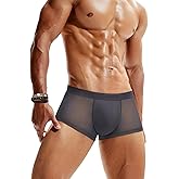 Avidlove Mens Underwear Trunk Breathable Mesh Boxer Briefs Sexy Lingerie Boxer Shorts for Men