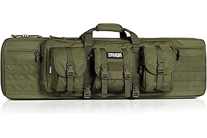 Savior Equipment American Classic Tactical Double Long Gun Bag Pistol Transportation Case w/Backpack Strap, Lockable Compartment, Available Length in 32" 36" 42" 46" 51" 55"