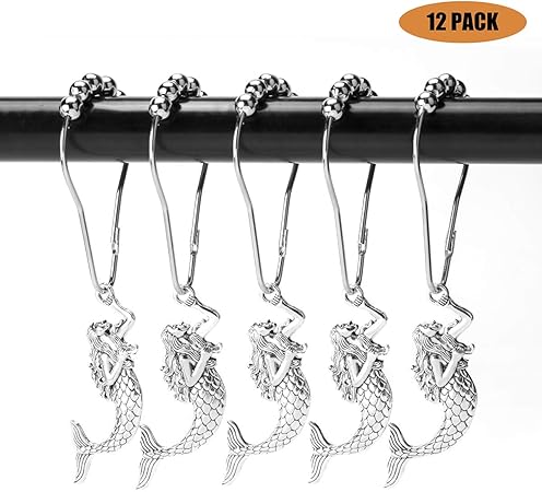 Amazon Com Fumenton Shower Curtain Hooks Unique Decorative