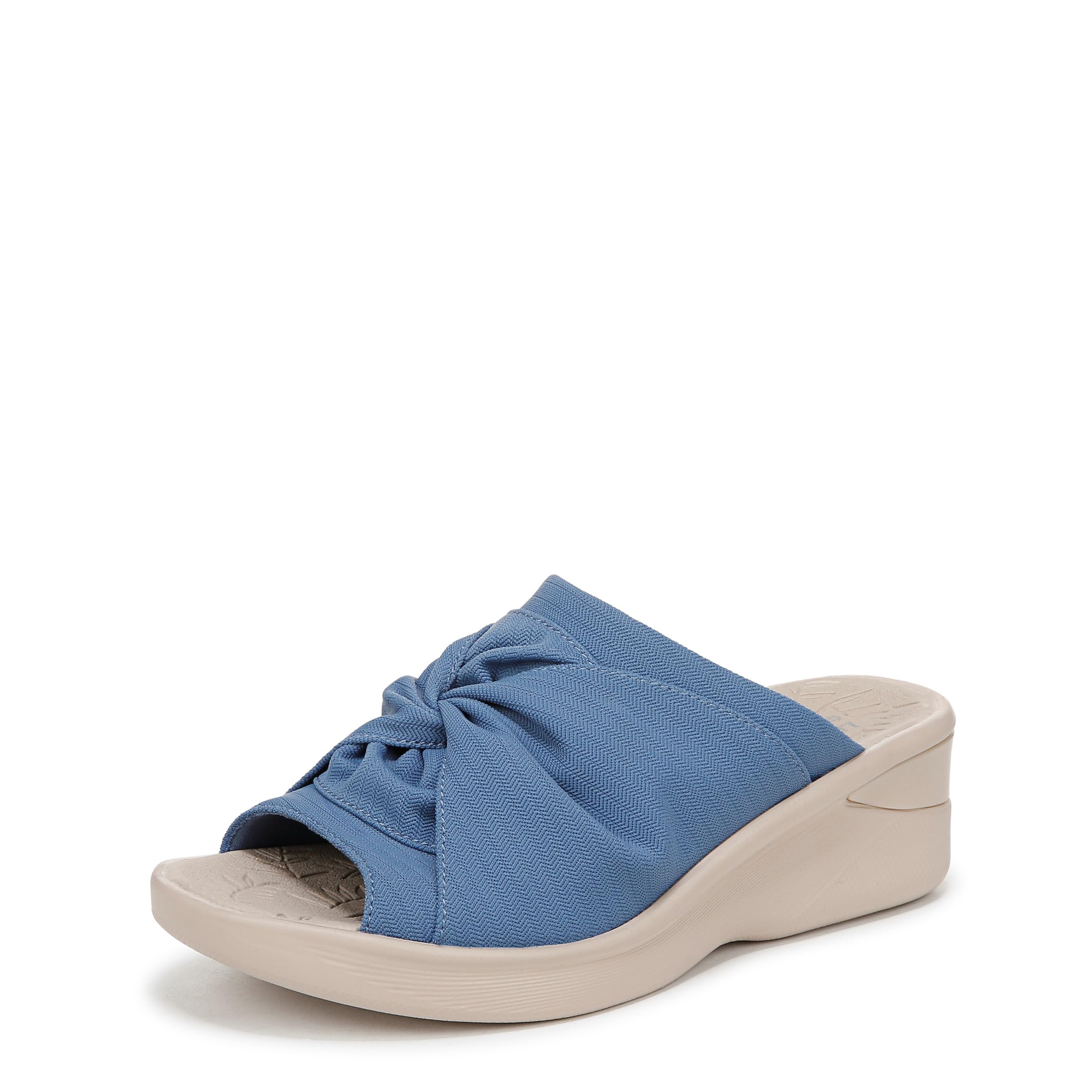 Photo 1 of BZees Womens Smile 3 Slide Sandal Elemental Blue 7 W