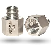 3/8" Female to 1/4" Male NPT Reducer Adapter, 304 Stainless Steel Reducing Pipe Fittings Adapter, 1/4" MNPT X 3/8" FNPT Reducer Pipe Extension Connector