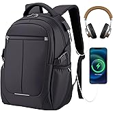 Amdtsaue Travel Laptop Backpack for Men, Water Resistant Backpack Airline Approved Business Work Bag with USB Charging Port