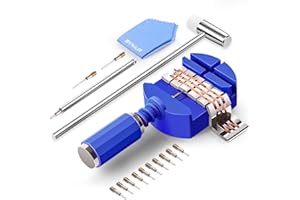 BYNIIUR Watch Link Removal Tool Kit, Watch Band Sizing Tool Kit for Watch Bracelet Adjustment, Watch Pin Removal Tool, Watch Adjustment Tool Kit, Watch Link Remover with Watch Pin Pusher, Watch Pins, Hammer