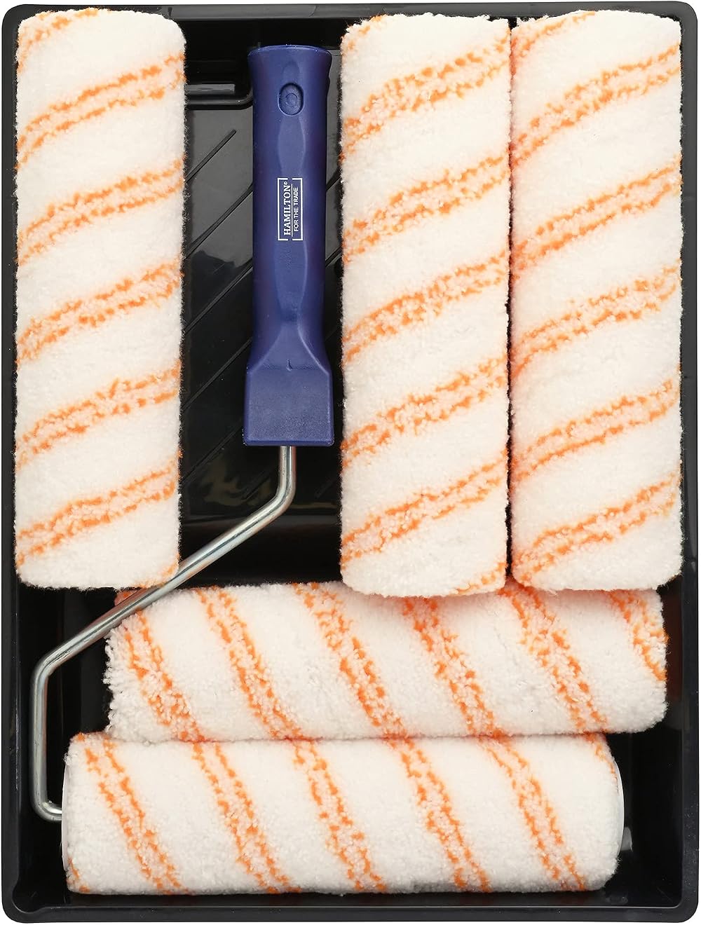 Hamilton Trade Medium Pile Roller Set Tray 9" 7pc Warp Knit for Walls Ceilings