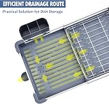 KINGRACK Expandable Dish Drainer Rack Foldable With Removable Cutlery Holder view 5