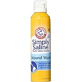 Arm & Hammer Simply Saline Wound Wash Helps Remove Dirt and Debris,7.4 Ounce (Pack of 4)