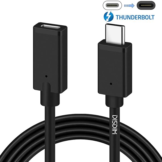 Thunderbolt 3 USB-C Verlängerungs kabel, DISDIM USB 3.1 Typ C Ladekabel, Audio / Video Transfer und Data Sync Verlängerungska