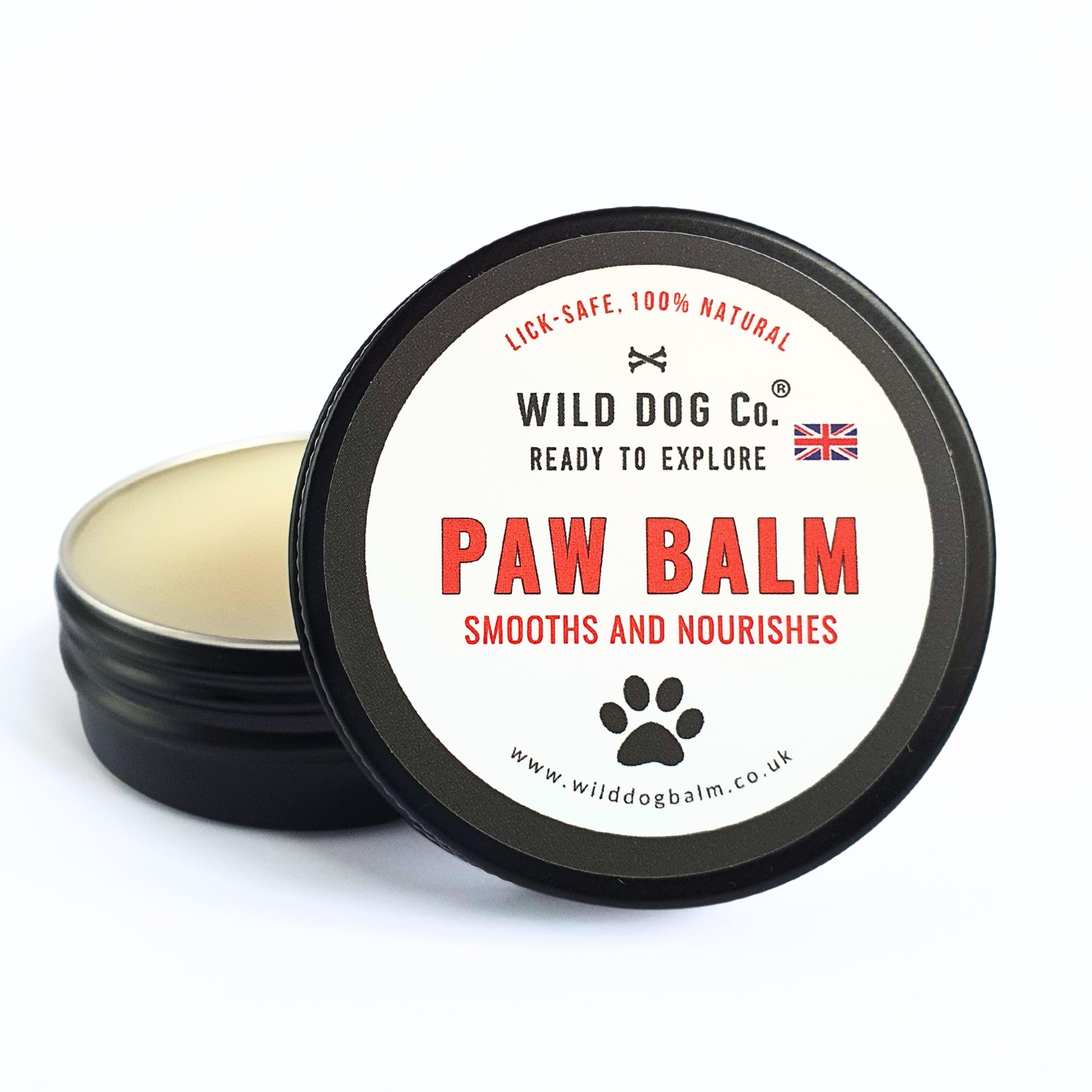 Dog Paw Balm for dogs cracked dry paws and pads, itchy paws, hot spots, stop licking, allergies, paw butter, nose balm, lick safe, made in the UK, 30g