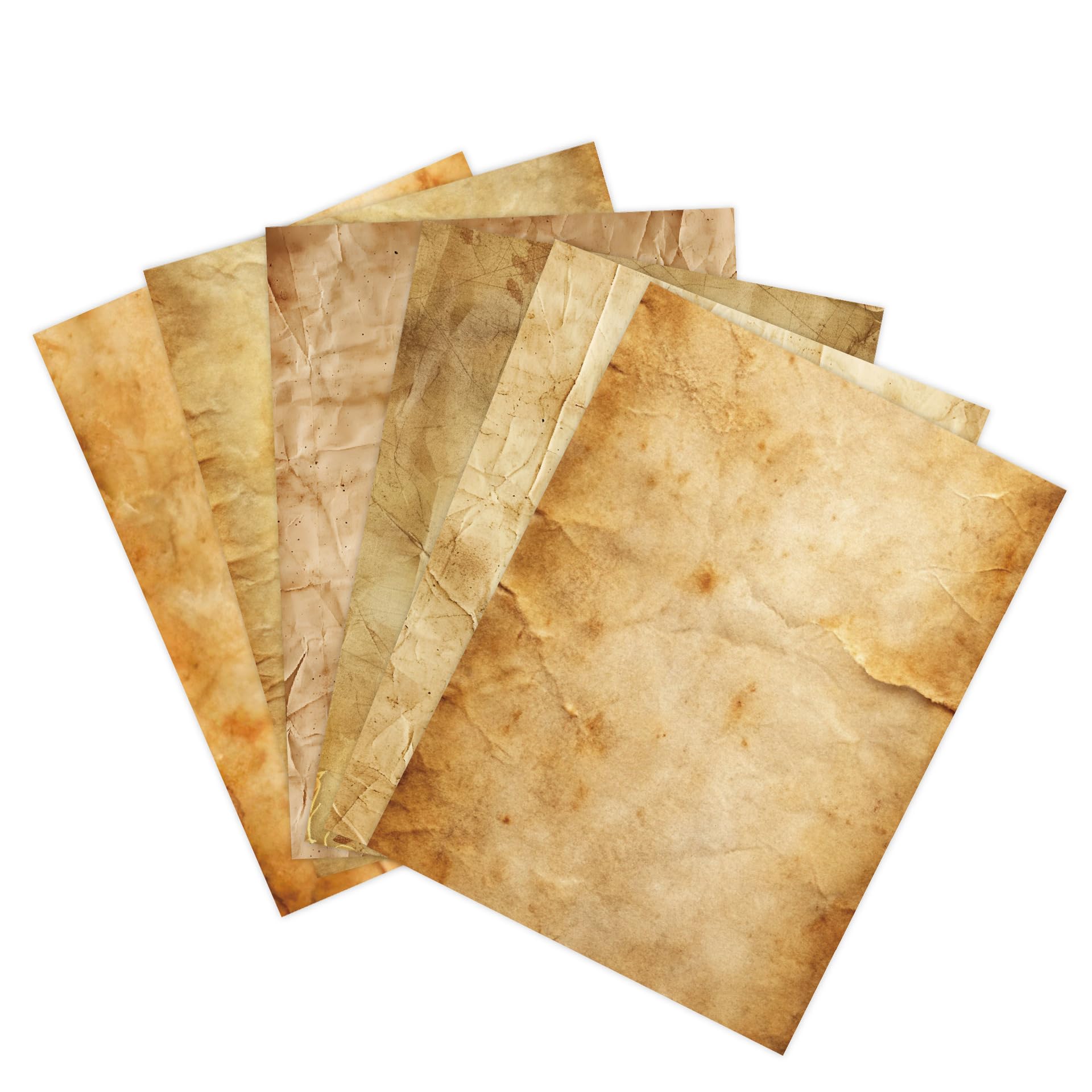 Photo 1 of 100GSM Vintage Parchment Printer Paper Set - 48 Sheets Antique A4, 8.3 x 11.2 inches, Double-sided Aged Look for Writing, Crafting, Scrapbooking, Invitations, Certificates, Artistic Projects