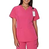 Hanes Womens Scrubs Healthcare Top with V-Neckline, Moisture-Wicking Stretch Scrub Shirts