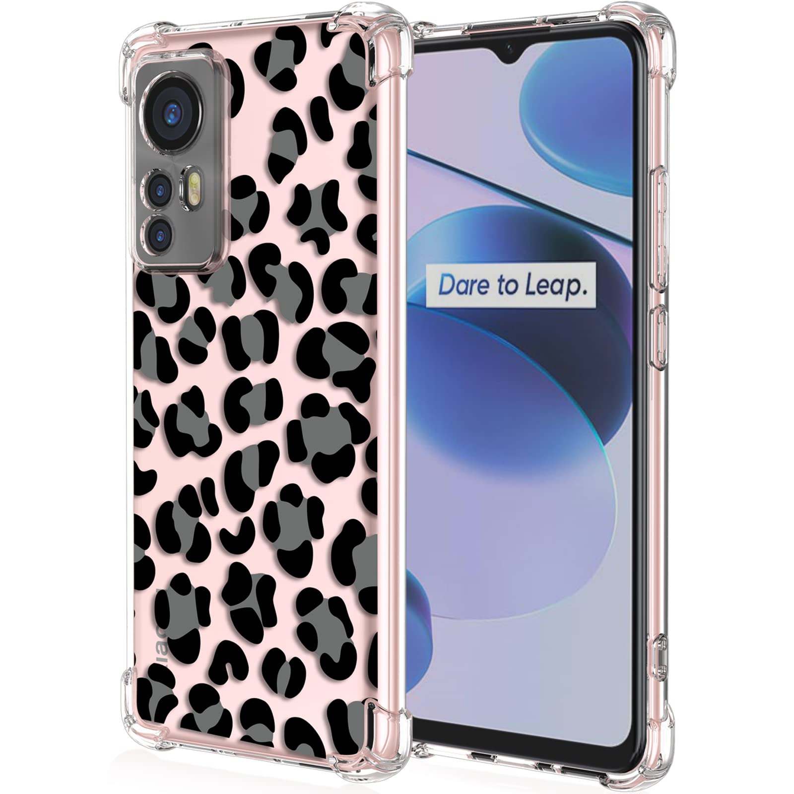 XINYEXIN Case for Xiaomi 12 Lite (6.55"), Painting Flower Pattern Clear Case Soft TPU Silicone Case Slim Shockproof Bumper Girl Women Phone Cover - Leopard — image 1