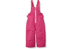 �鶹�� Essentials Big Girls' Water-Resistant Snow Bib, Raspberry Pink, Large