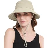 Waterproof Bucket Hat Hiking Hat for Women, Wide Brim Rain Hat UV Protection Sun Hat Packable Boonie Hat for Fishing Beach