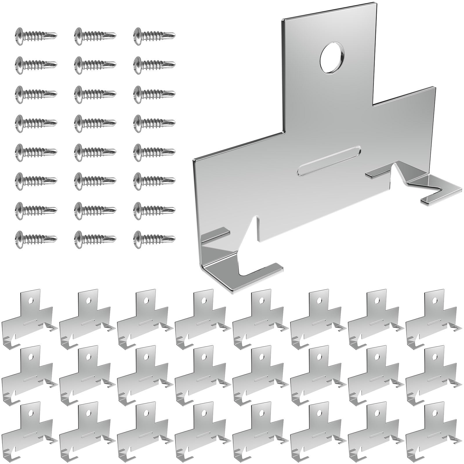 Photo 1 of 24PCS Retrofit Recessed Light Clips Housing C Clips for Downlight,with Self Tapping Screw,Metal Recessed Lighting Clips for Down Light Can Lighting,for use with Torsion Springs
