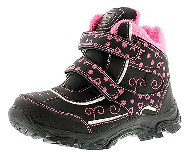 girls black walking boots