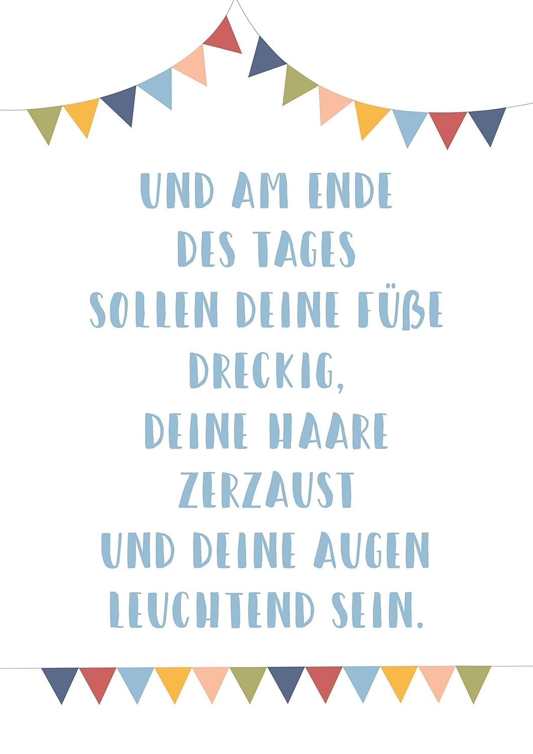 Spruch Kinder Bild Ungerahmt A4 Wimpel Geschenk Geburt Taufgeschenk