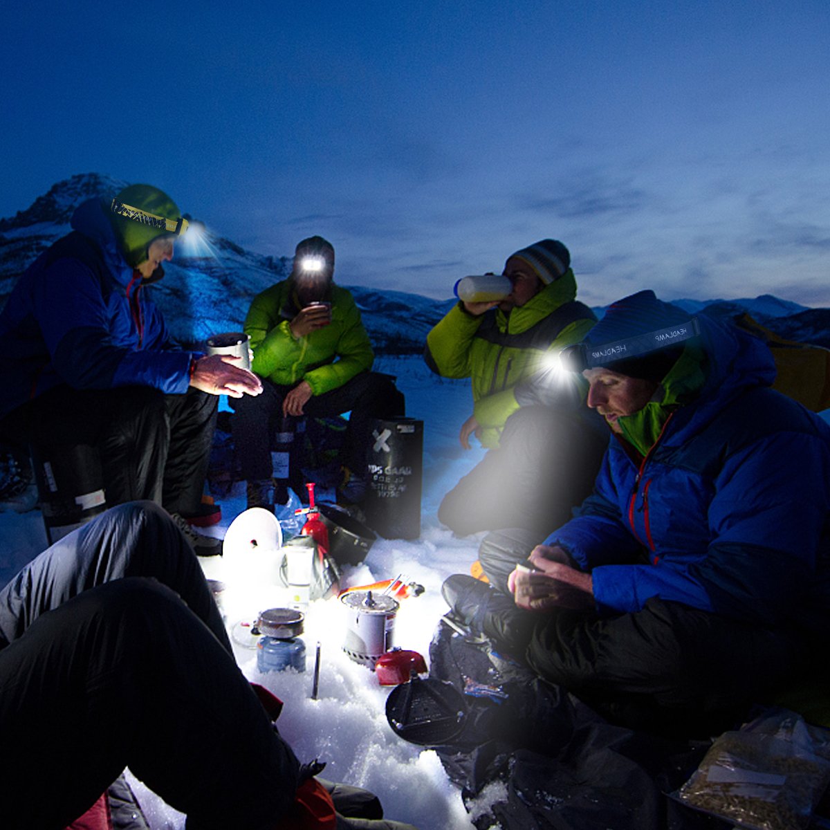 Morpilot LED Headlamp, Super Bright 180 Lumen, 5 Modes Emergency Flashlight Headlight, Waterproof Lightweight with SOS Strobe for Camping, Caving, Hiking, Walking, 3 Packs, 9 AAA Batteries Incl