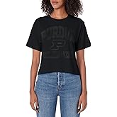 Purdue Boilermakers Vintage Worn Black Officially Licensed Women's Crop Top