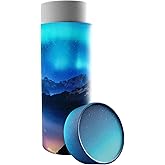 Aurora Borealis Scattering Tubes for Human Ashes TSA Approved Scattering Urn and Eco-Friendly Biodegradable Urns for Human Ashes & Biodegradable Urn for Burial at Sea