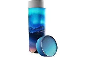 COMMEMORATIVE CREMATION URNS Aurora Borealis Scattering Tubes for Human Ashes TSA Approved Scattering Urn and Eco-Friendly Biodegradable Urns for Human Ashes & Biodegradable Urn for Burial at Sea