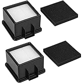 F43 Filter/Hepa Filter Replacement Dirt Devil Filter UD20005 UD20010 Easy Lite Cyclonic Quick Vac For Dirt Devil Vacuum Filter 2PY1105000 1PY1106000 f43 Filter and Foam Filter - 2 Pack