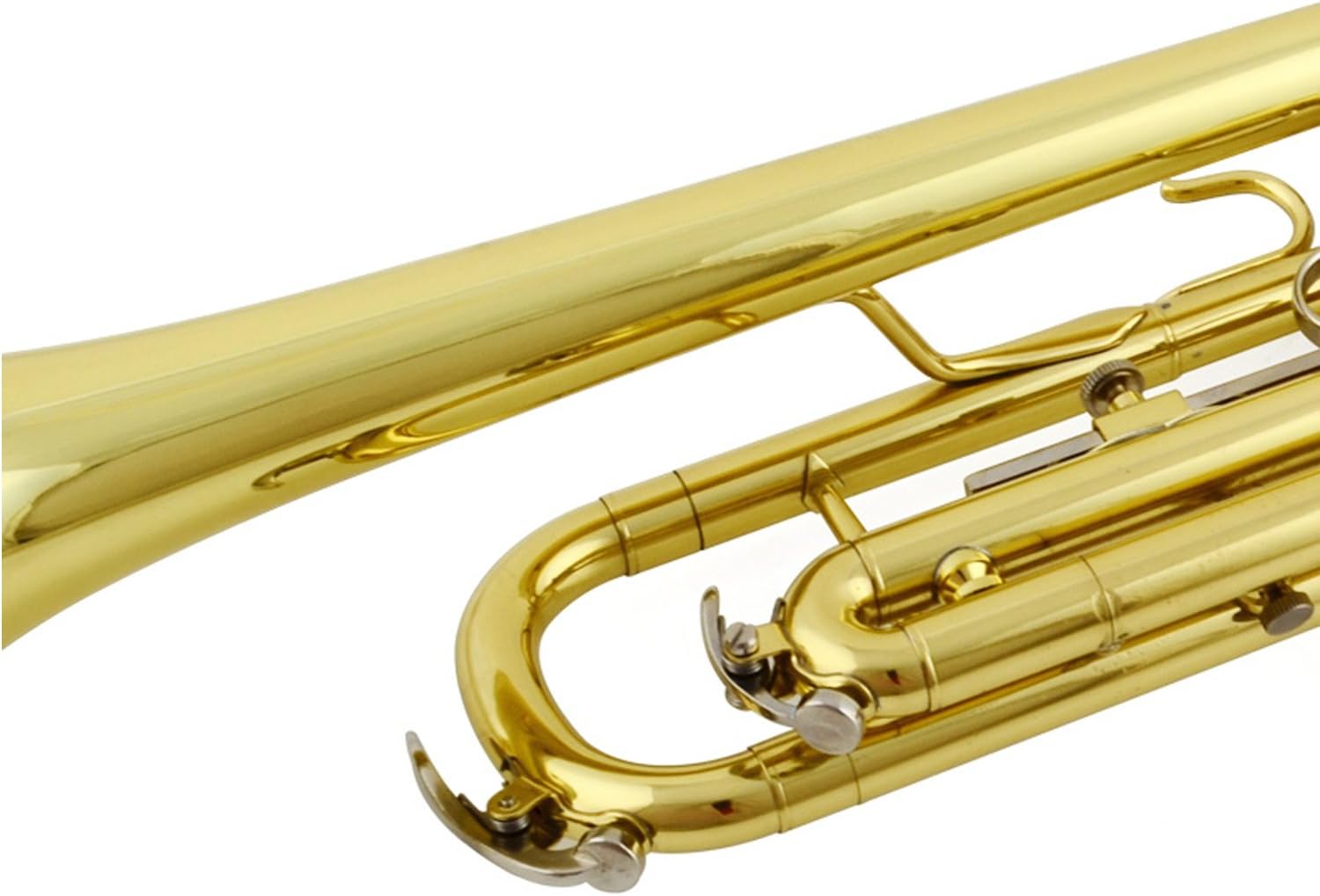 TRUMPET - Apelila Bb Key Brass Gold Lacquer with Care Case Valve+Mouthpiece+Strap+Gloves: Musical Instruments