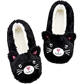 Panda Bros Slipper Socks With Non-Slip Grippers, Cute Fuzzy Warm Cat Animal House Slippers