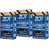 ZOT ORGANIC LICORICE EXTRACT, Anise fl., 0.7 Oz box, (Pack of 3) | SMALL HARD BITS, Bold Licorice Treat, Sugar-Free, Gluten-Free.