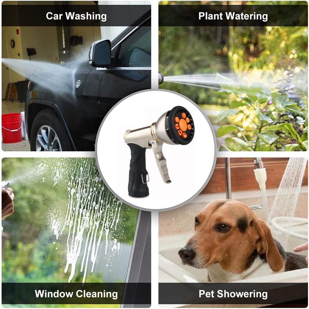 Hose Nozzle Washing Car Lawn, &amp; Plants Watering for