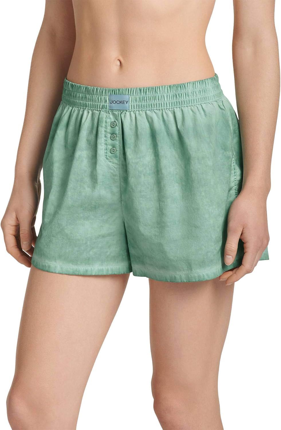 Jockey Women's Sleepwear Signature Modern Mix Boxer Green Small