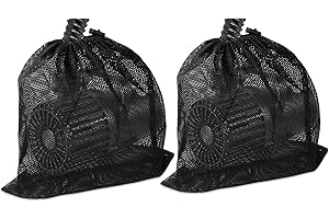 Awvlvwa Pump Barrier Bag, 2 Pack 17.7"x 17.7" Pond Pump Filter Bag, Large Pump Mesh Bag Black Media Bag for Pond Biological Filters pond & Submersible Outdoor
