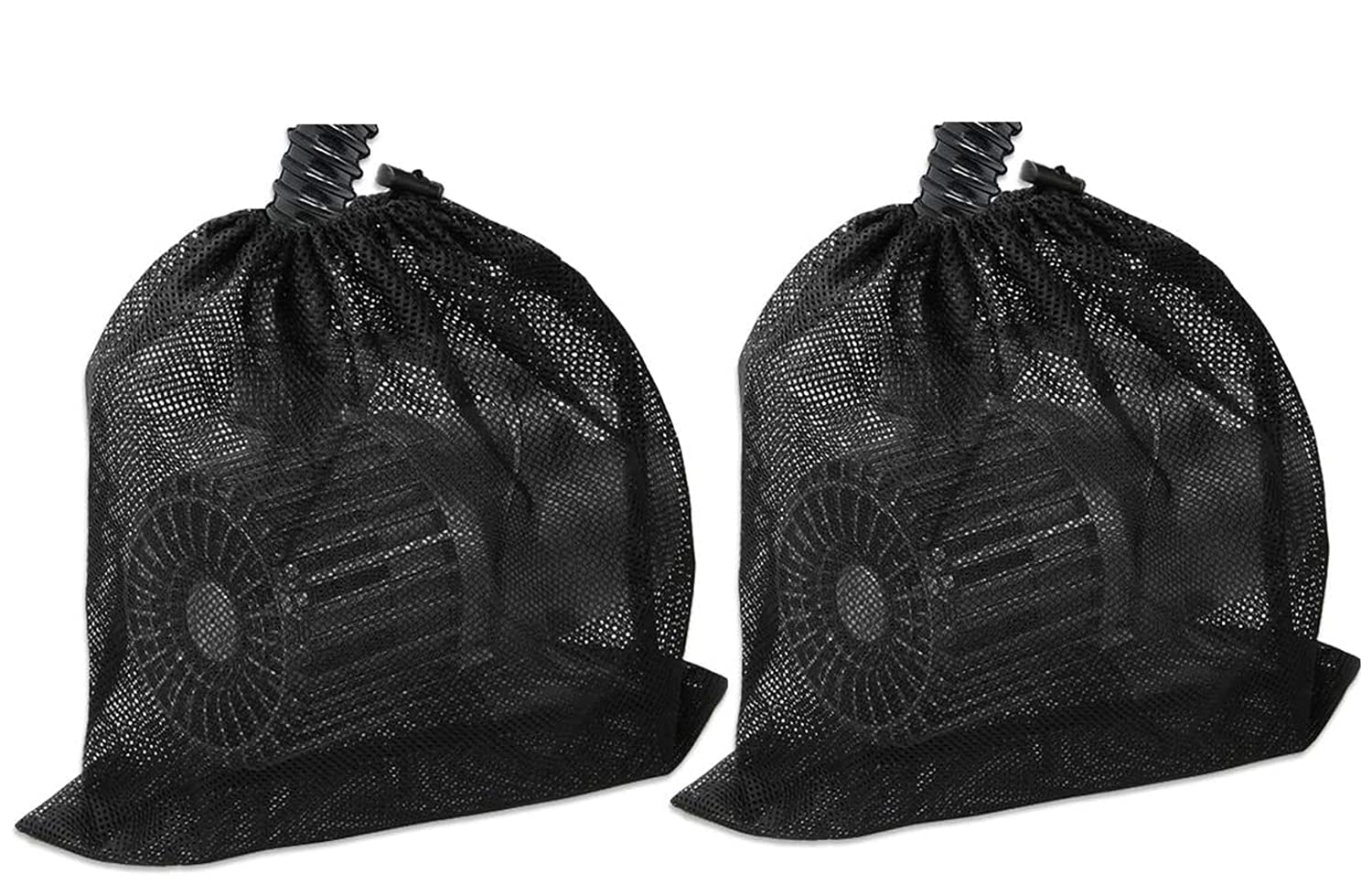 Pump Barrier Bag, 2 Pack 17.7"x 17.7" Pond Pump Filter Bag, Large Pump Mesh Bag Black Media Bag for Pond Biological Filters pond & Submersible Outdoor