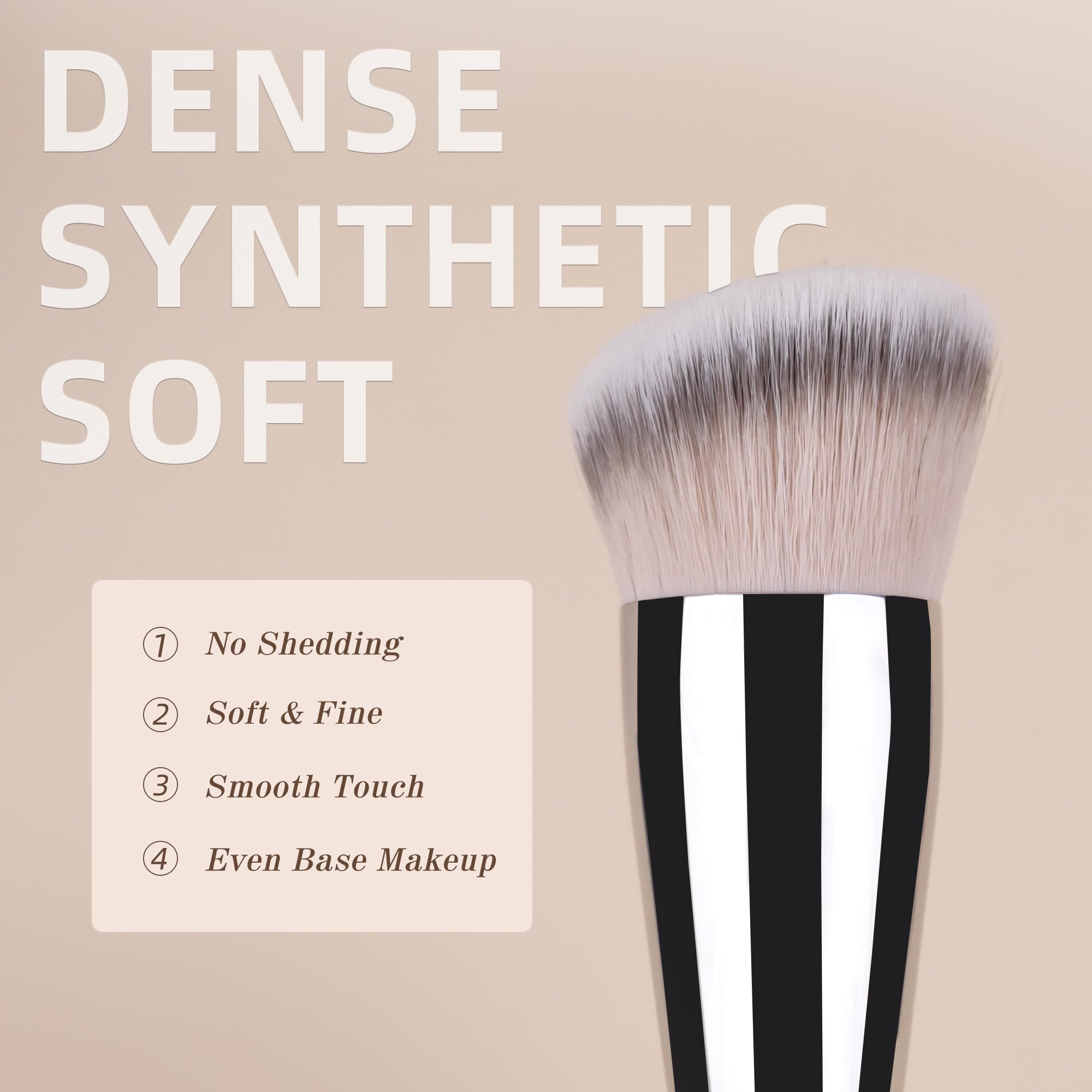 Mini Concealer Brush, Flat Top Makeup Brush for Under Eye and Spot, Soft Synthetic Bristles for Liquid or Cream, No Shedding, Travel Size, 6.4