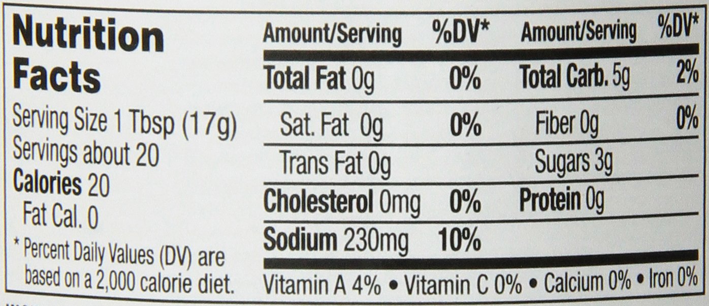 heinz chili sauce nutrition