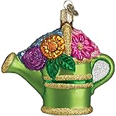 Old World Christmas Watering Can Glass Blown Ornament for Christmas Tree, Handcrafted Holiday Decoration, Garden Collection
