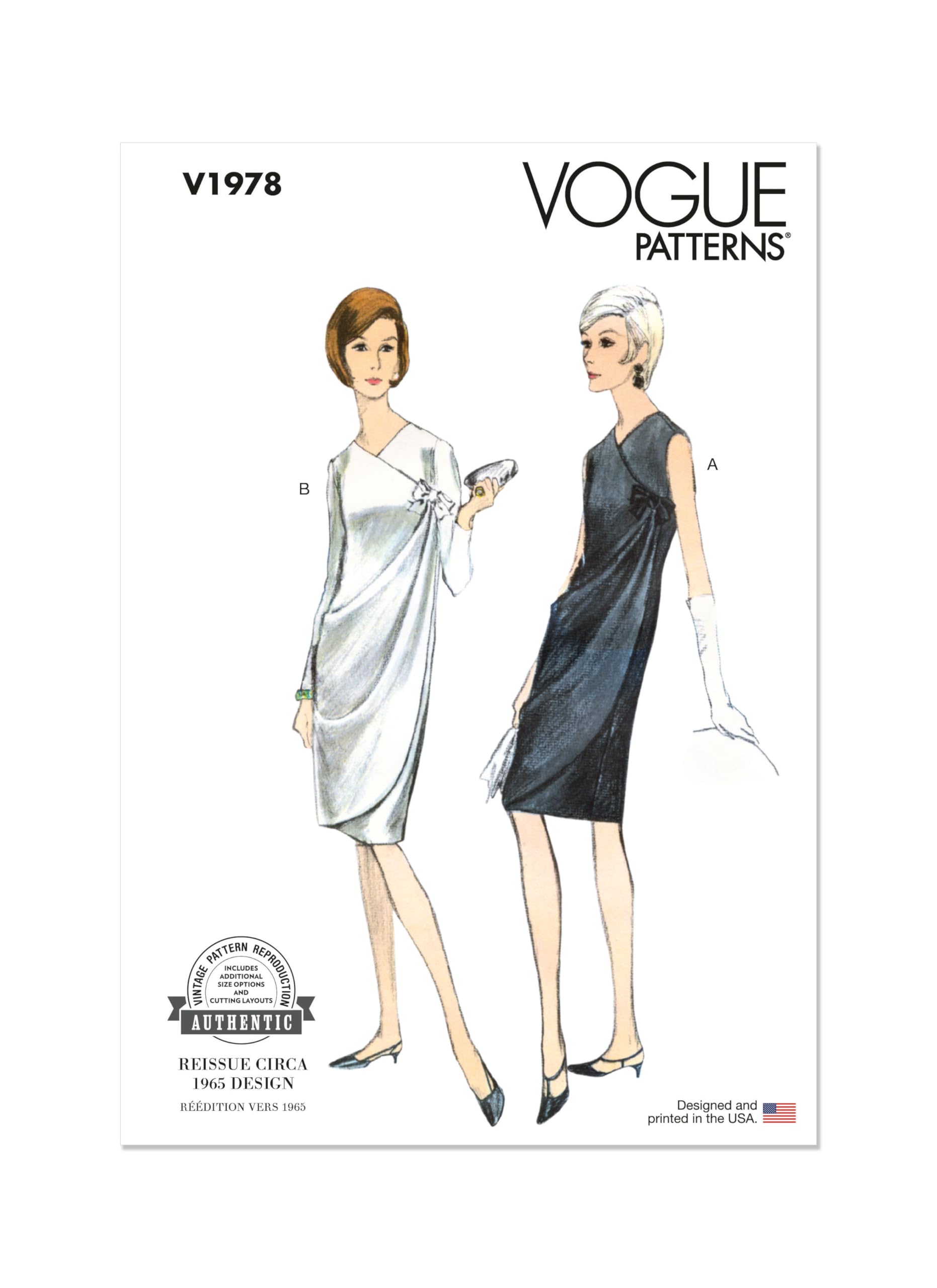 VOGUE PATTERNS V1978B5 Misses' Dresses B5 (8-10-12-14-16)
