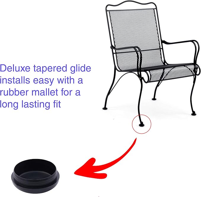 Amazon Com Project Patio 1 1 2 Deluxe Wrought Iron Outdoor Patio Furniture Glide Protectors For Table And Chair Feet Kitchen Dining