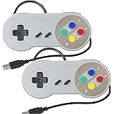 TOOPONE 2 Pack Retro USB Controller Gamepad Joystick, USB PC Super Classic Controller Joypad Gamestick for Windows PC MAC Linux Raspberry Pi 3 Sega Genesis Higan