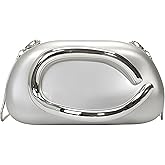 LOBBSGZM Evening Clutch Bag for Women Shoulder Tote Handbag Vintage Aesthetic Travel Work, Crossbody Bag,Silvery