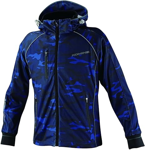 Amazon コミネ Komine バイク用 スムースメッシュジャージパーカ ザネ Blue Camo Wl Jk 113 1095 春夏秋向け メッシュ素材 Ce規格レベル2 ストレッチ素材 プロテクター ジャケット 車 バイク