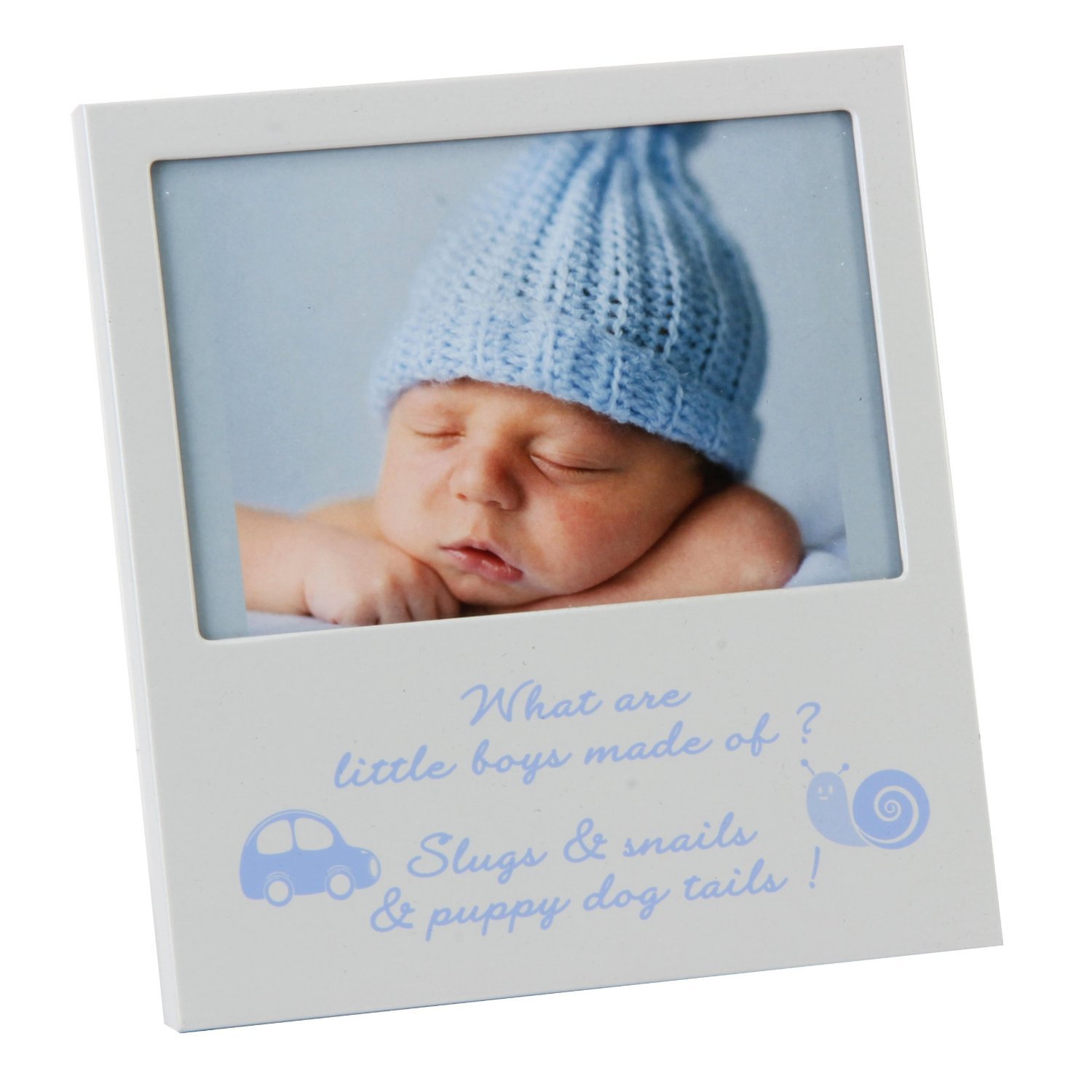 Juliana Aluminium Frame 'What Little Boys are Made of' 5 inch x 3.5 inch