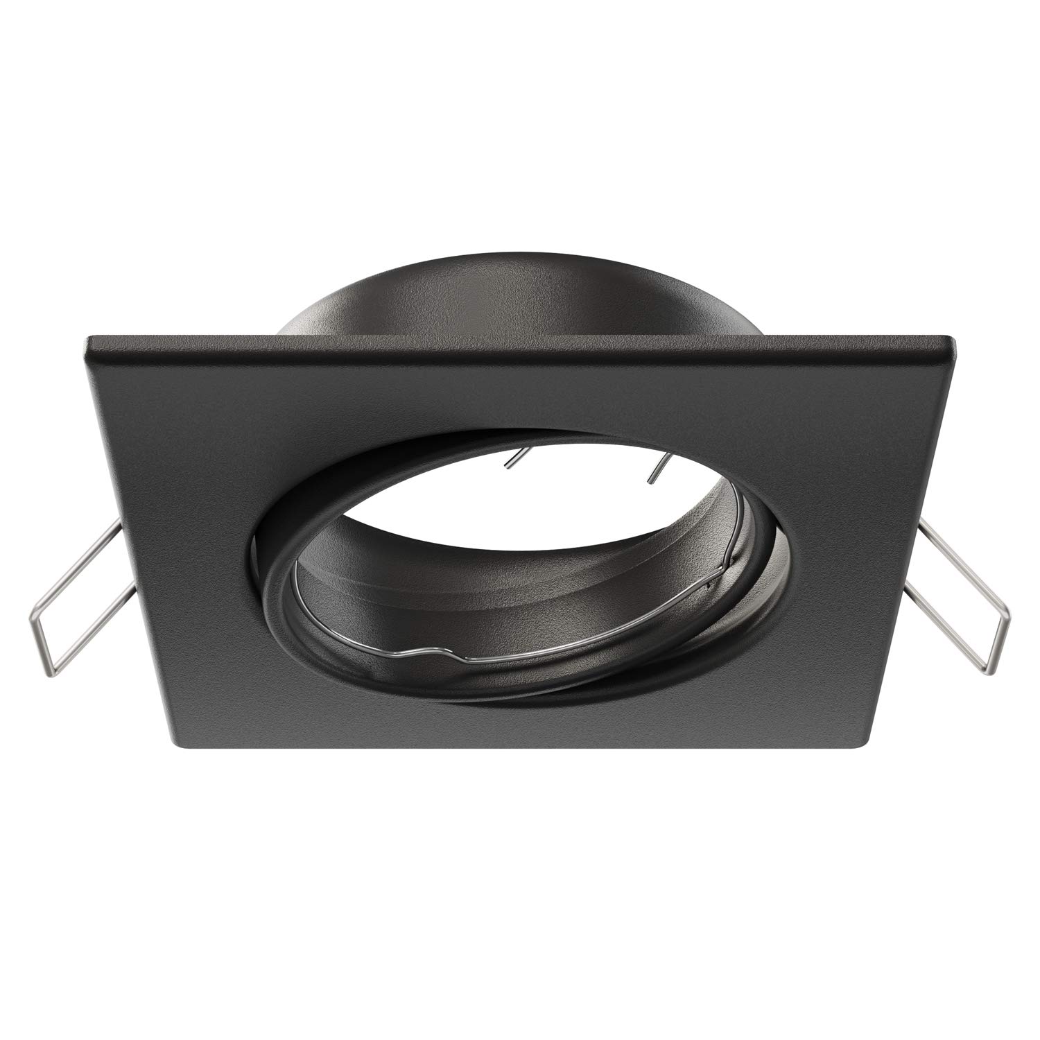 ledscom.de Recessed Ceiling Frame RIR, Angular, swivelling, Black matt — image 1