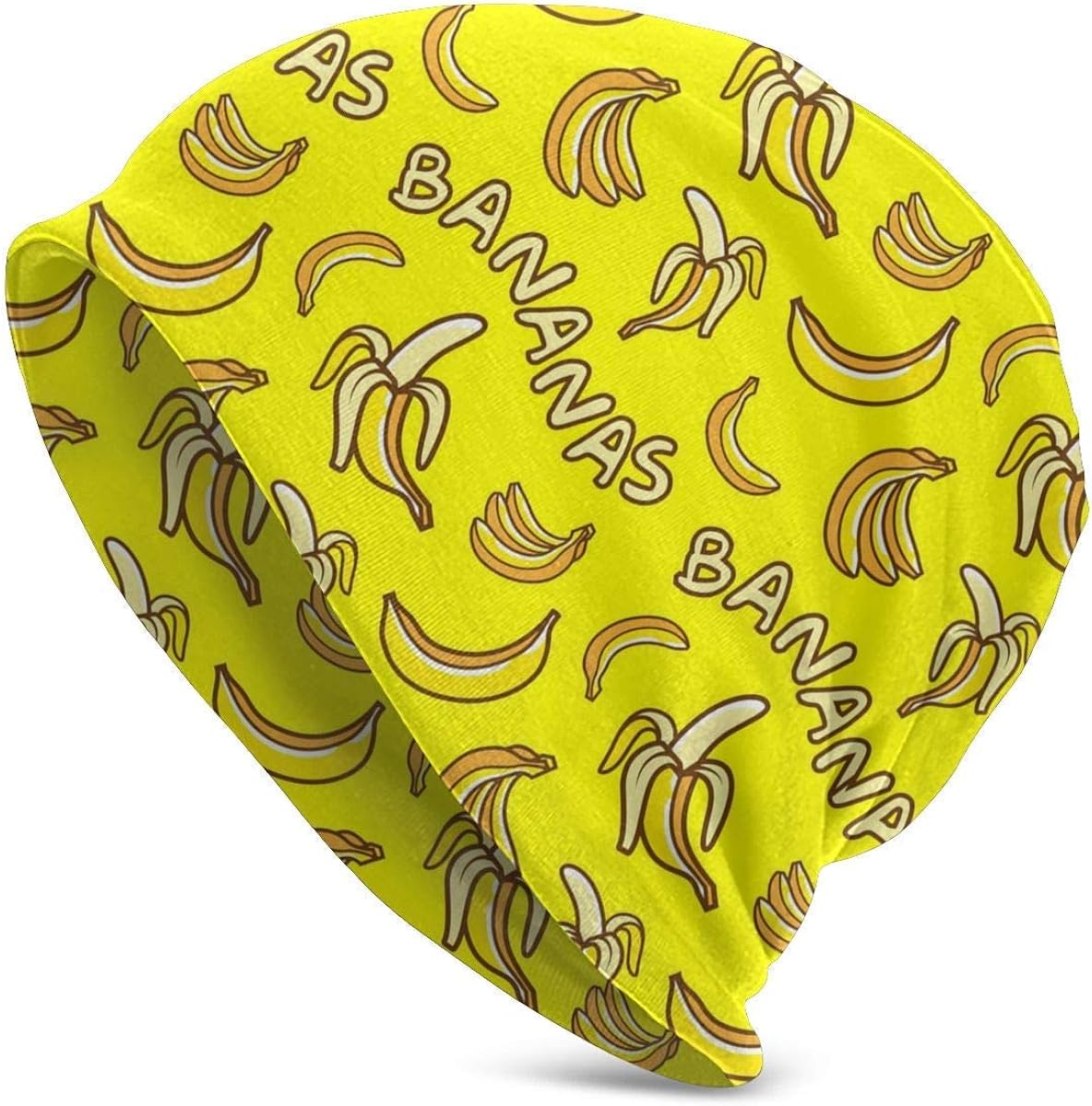 longingsummer Yellow Banana Fruit Cute Unisex Adult Knit Hats Level
