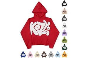 BLUBUKLKUN Kozy Hoodie Y2K Sweatshirt for Men Streetwear Hoodies Graphic Cropped Hoodie Men Unisex Long Sleeve Trendy
